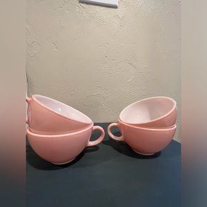 COPY - RARE COLOR HARD TO FIND PYREX FAMILY FLAIR SET OF FOUR MUGS